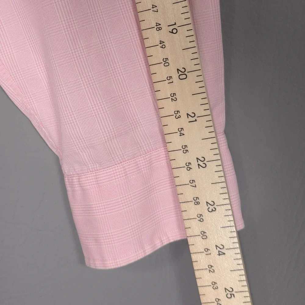 POLO GOLF‎ RALPH LAUREN Men's LARGE Plaid Shirt LOFTING Pink Vintage HONG KONG